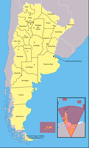 Mapa da Argentina