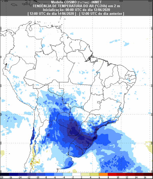 Massa de ar frio - Inmet - 1206