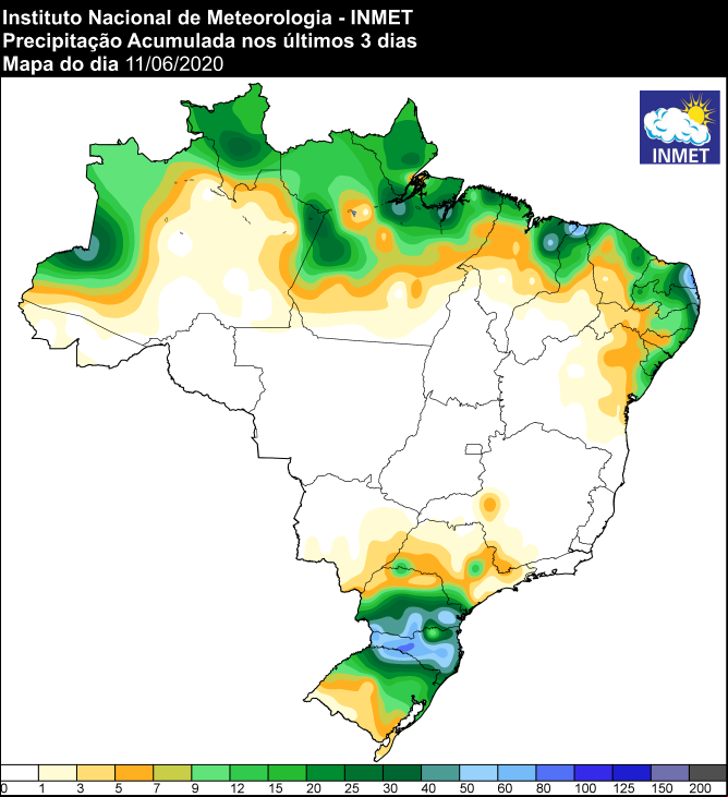 Últimos três dias - Inmet - 1206